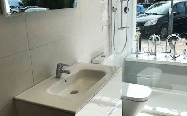 10 - K & L Bathroom Showroom - Vanity Basin, WC and exposed valve shower